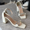 صندل زنانه پاشنه 8سانت کد SS162 رنگ سفید سایز 40
