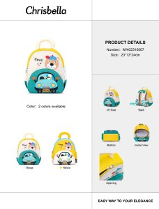 کوله وارداتی کریس بلا کد IW0007سایز 24*13*23