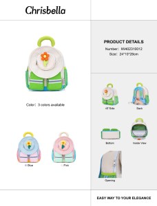 کوله وارداتی کریس بلا کد IW0012 سایز28*10*24