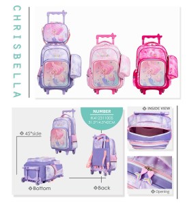 کوله چرخ دار سه تیکه وارداتی کریس بلا کد IK1005 سایز42*14*31