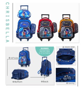 کوله چرخ دار سه تیکه وارداتی کریس بلا کد IK1004 سایز42*14*31*