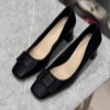 کفش مجلسی زنانه کوکو وارداتی پاشنه 7سانت کد B662-8 رنگ مشکی سایز 41