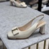 کفش مجلسی کوکو زنانه پاشنه هفت سانتی کد B552-5 رنگ کرم سایز 39