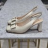 کفش مجلسی کوکو زنانه پاشنه هفت سانتی کد B552-5 رنگ کرم سایز 41