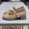 کفش زنانه وارداتی کوکو فول طبی پاشنه 4 سانت کد B632-2 رنگ خاکی سایز 41