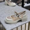 کفش مجلسی زنانه کوکو وارداتی پاشنه 5 سانت کد B531-1 رنگ کرم سایز 37
