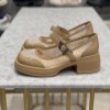 کفش مجلسی زنانه کوکو وارداتی پاشنه 5 سانت کد B531-1 رنگ خاکی سایز 37