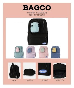 کوله وارداتی برند بگکو رنگ مشکی کد IV3016