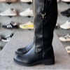 بوت بلند کلوز پاشنه 4سانت کدcls-9338 رنگ مشکی سایز 39