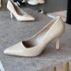 کفش مجلسی زنانه لس کارپ پاشنه 9سانت کد mdt-325 رنگ کرم سایز 40