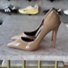 مجلسی زنانه لس کارپ پاشنه 11سانت کد mdt-304 رنگ خاکی سایز 40