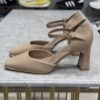 مجلسی زنانه لس کارپ پاشنه 8سانت کدmdt-356 خاکی سایز 41