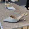 کفش مجلسی زنانه پاشنه 7سانت کد b558-2 رنگ نقره ای سایز 38