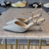 کفش مجلسی زنانه پاشنه 7سانت کد b558-2 رنگ نقره ای سایز 39