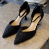 کفش کوکو پاشنه 7سانت کد b538-3 رنگ مشکی سایز 39