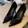کفش زنانه پاشنه 9سانت یونای کد YQ6675 رنگ مشکی سایز37